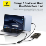 Type-C to C+C+C One-For-Three Fast Charging Cable Baseus Flash Series 3