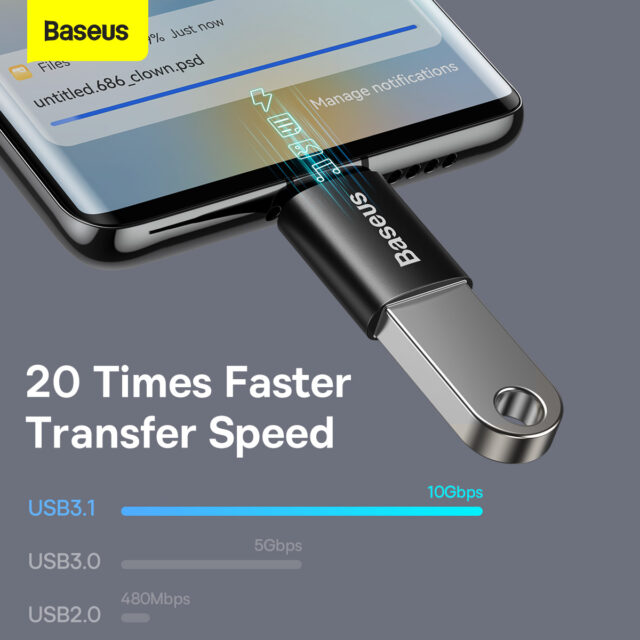 Baseus Adapter OTG Type C MALE to USB Adapter Female Converter USB 3.1