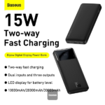 Baseus Bipow Digital Display Power bank 10000mAh 15W Black