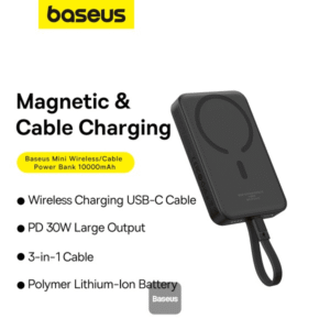 Baseus 10000mAh Magnetic Mini Wireless Fast Charge Power Bank 30W