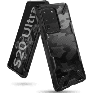 Samsung Galaxy S20 Ultra Case (6.9"), Ringke [Fusion-X] PC + TPU Cover- Camo Black