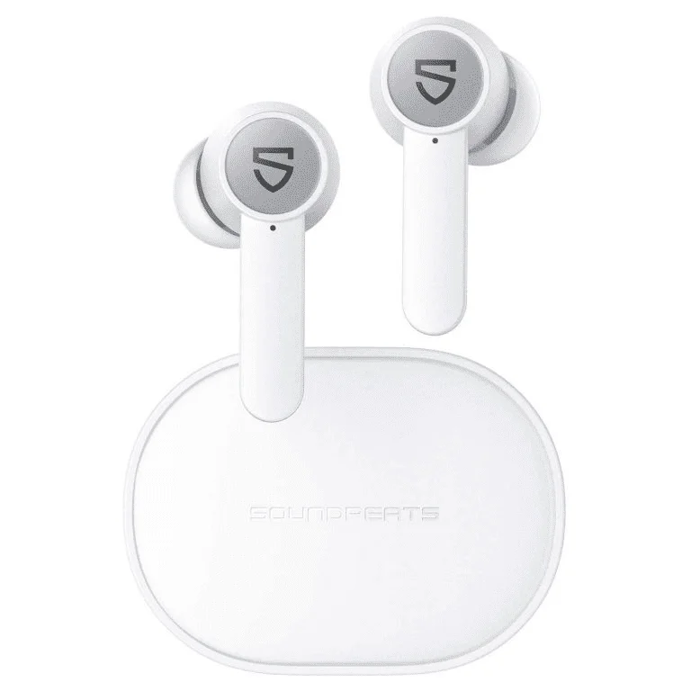 SOUNDPEATS Q True Wireless Earphones Bluetooth 5.0 Wireless Earbuds in-Ear Wireless Charging Headphones with 4-Mic 10mm Driver Touch Control 7Hrs Playtime USB-C Charge