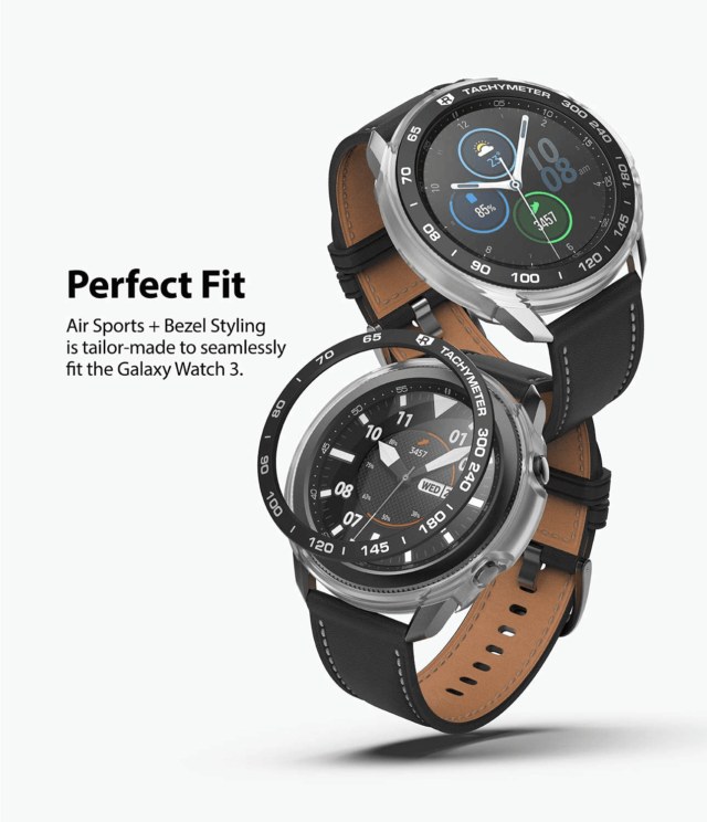 Galaxy Watch 3 41mm Ringke Air Sports + Bezel Styling Combo Pack - Matte Clear  - Image 4