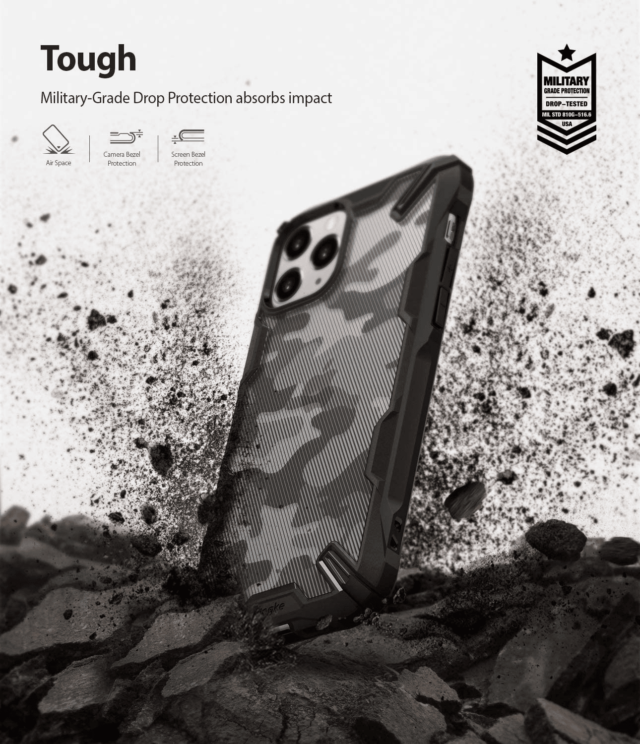 Ringke Fusion-X Case For iPhone 11 Pro Max - Camo Black Price in Pakistan | Fonepro.pk