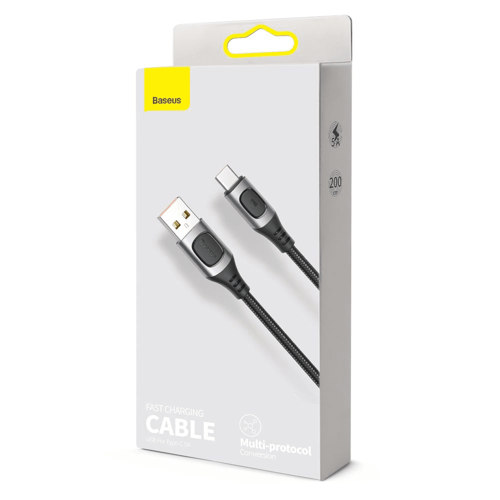 Baseus Fast Protocols Convertible Fast Cable USB_A To Type C 5A 2m