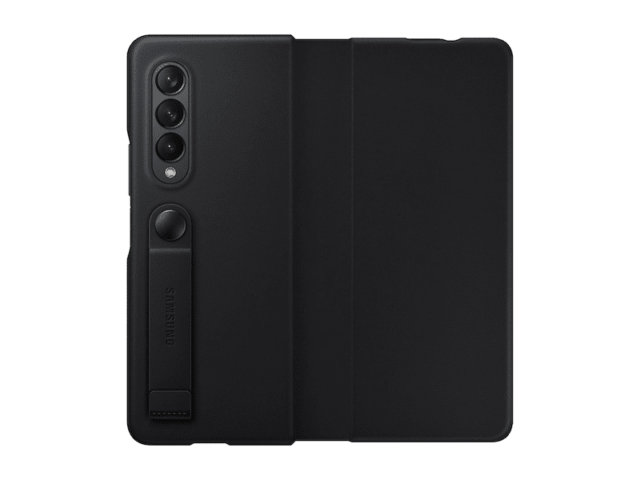 Galaxy Z Fold3 Leather Grip plus Stand Cover, - Image 4