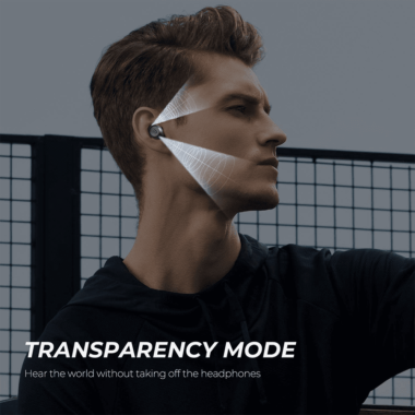 SoundPEATS T2 Hybrid Active Noise Cancelling Wireless Earbuds, ANC Earphones with Transparency Mode