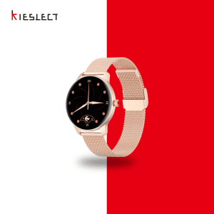 Kieslect L11 with Gold Metal Strap SmartWatch for Ladies