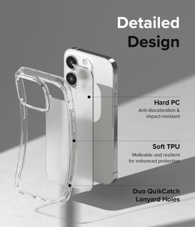 Ringke Fusion Anti-Fingerprint Case For iPhone 14 Pro Max _ Matte Clear - Image 4