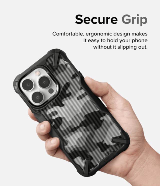 Ringke Fusion-X  Case For iPhone 14 Pro Max - Camo Black - Image 6