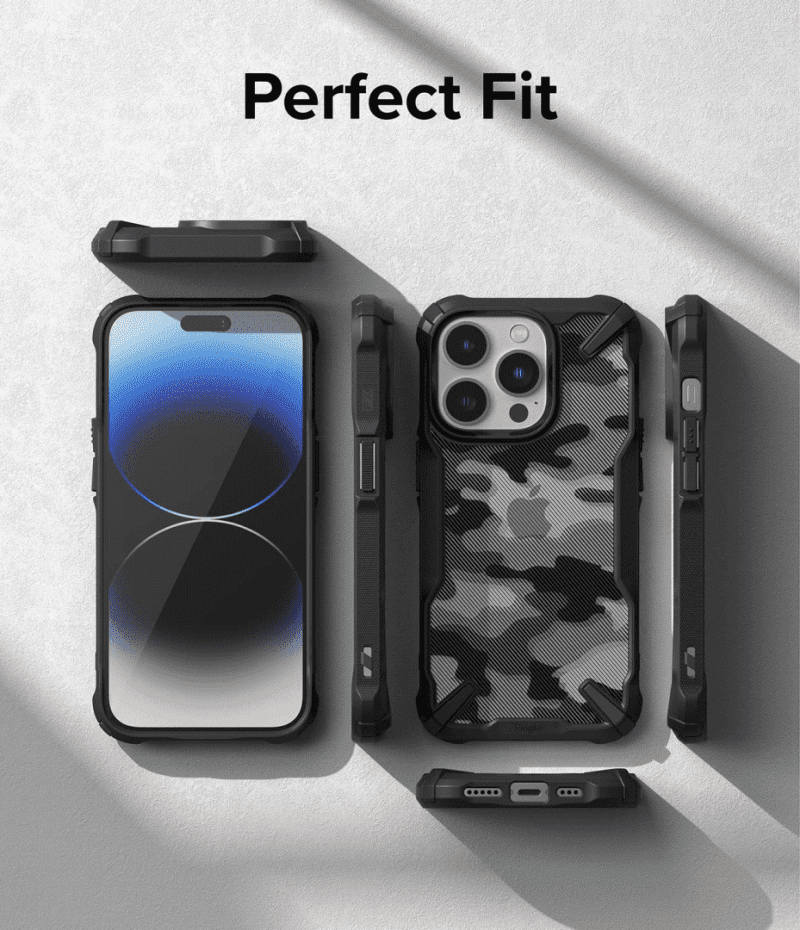 Ringke Fusion-X Case For iPhone 14 Pro Max - Camo Black