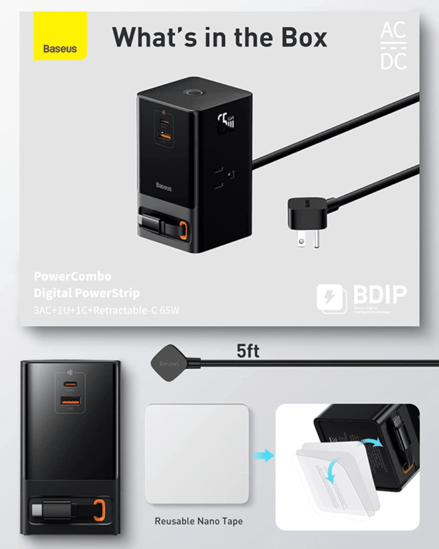 Baseus PowerCombo 65W, 6-in 1 Charging Station - Image 3