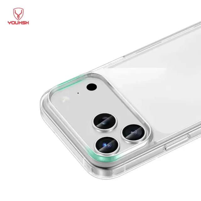 YOUKSH iPhone 17 Pro Max Acrylic Clear Case