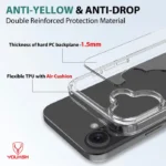 YOUKSH iPhone 17 Pro Acrylic Clear Case YOUKSH iPhone 17 Pro Acrylic Clear Case