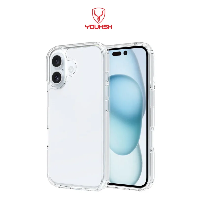 YOUKSH iPhone 17 Acrylic Clear Case