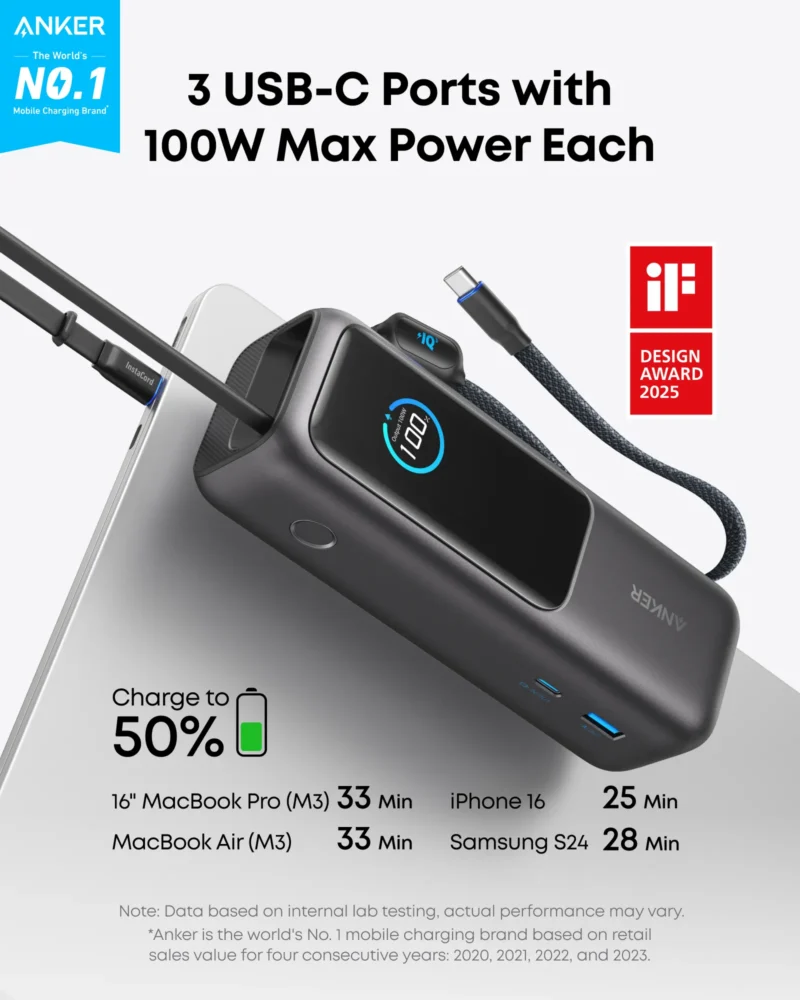 Anker Power Bank 25K 165W