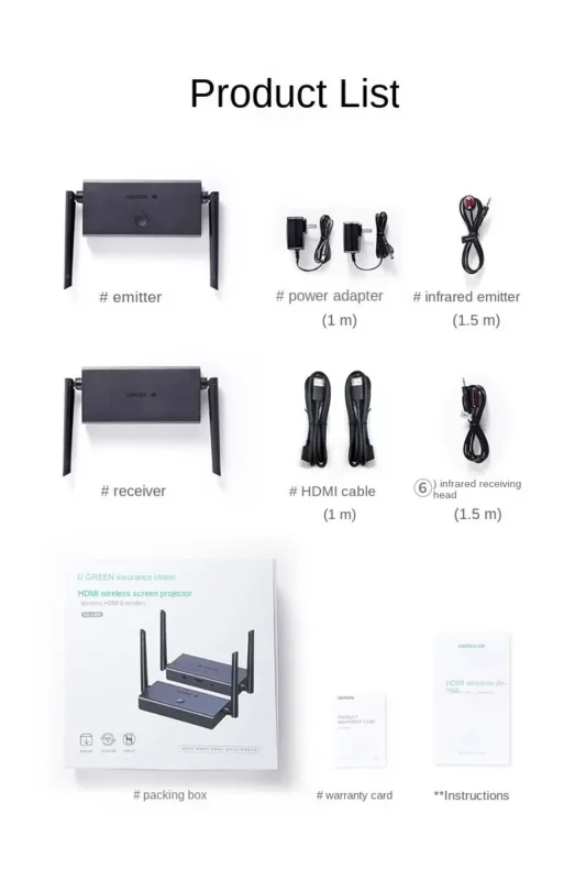 Ugreen 60200 HDMI Wireless Extender 200m