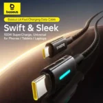 Baseus Lit Button-Control Cable USB-C to USB-C 100W