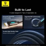 Baseus Lit Button-Control Cable USB-C to USB-C 100W