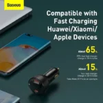 Baseus Superme Digital Display PPS Dual 100W Car Charger