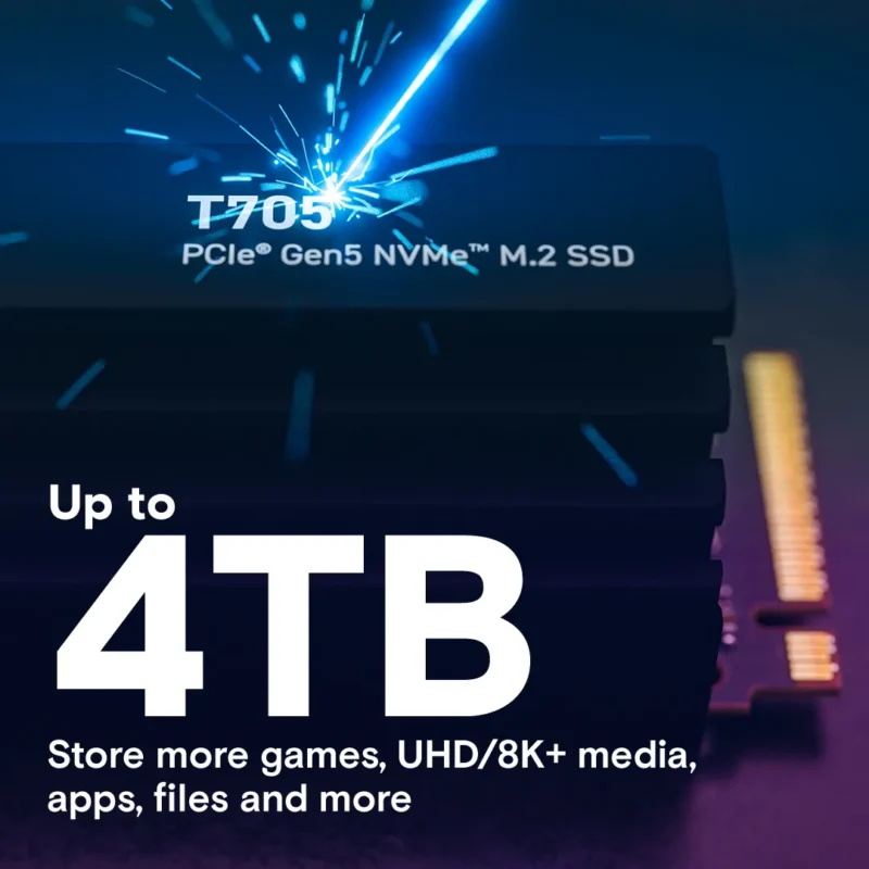 Crucial T705 Gen5 4TB Heatsink