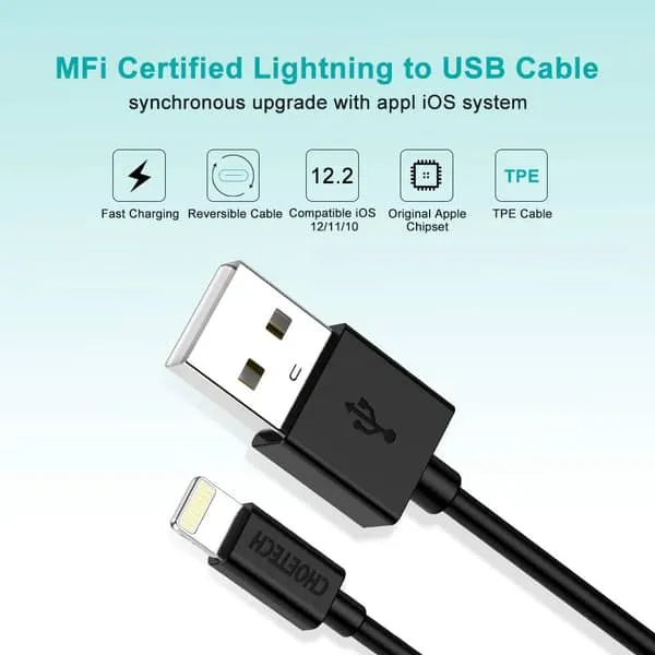 Choetech IP0027 MFi Certified Lightning To USB Cable 1.8M Choetech IP0027 MFi Certified Lightning To USB Cable 1.8M