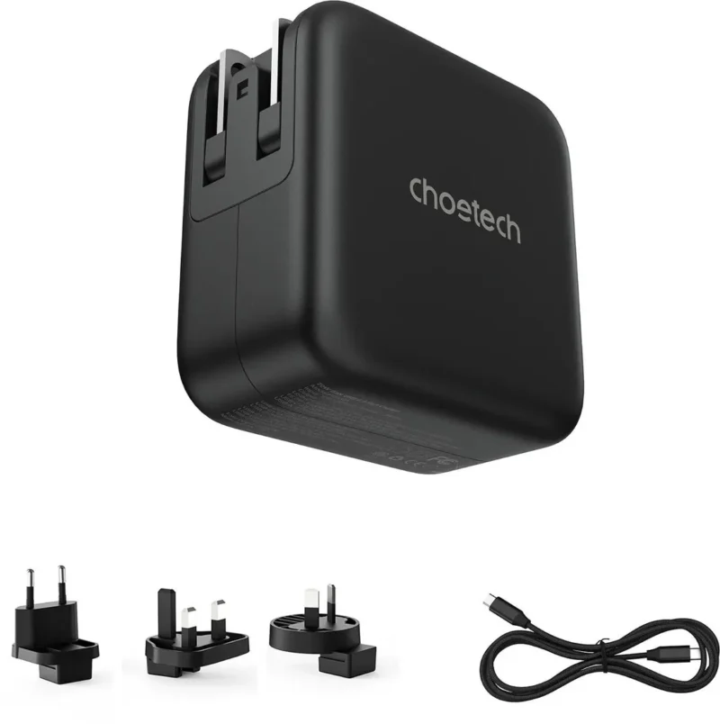 Choetech PD6055 70W Gan USB-C and USB-A Travel Charger