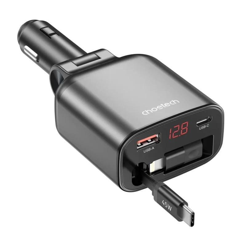 CHOETECH TC0033 105W USB-C+USB-A Fast car charger