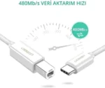 UGREEN USB-C TO USB 2.0 PRINTER CABLE 1.5M 40417