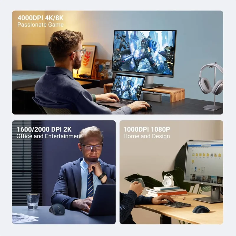 Ugreen 15807 Wireless Bluetooth 5.0 Mouse 2.4G