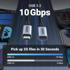 UGREEN 80810 USB 3.1 Type C Extension Cable
