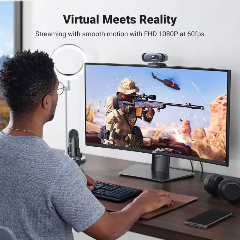 UGREEN 35626 2K Webcam Full HD 1080p/60fps with Autofocus