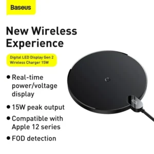 Baseus Digital LED Display Gen 2 Wireless Charger 15W