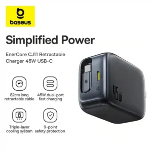 Baseus EnerCore CJ11 Retractable Charger 2C 45W
