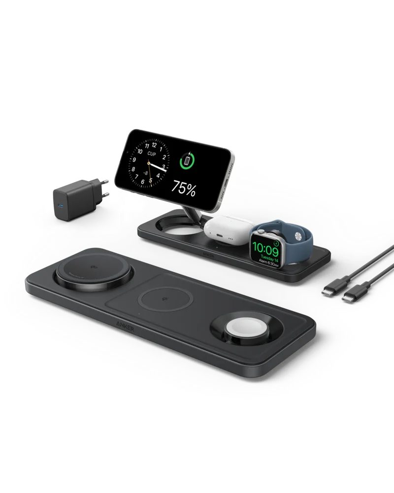 Anker 3-in-1 MagGo Wireless Charging Station (for iPhone, AirPods, and Apple Watch)