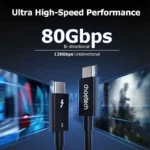 Choetech 240W Thunderbolt 5 Type-C to Type-C High Speed 8K Cable – A3011