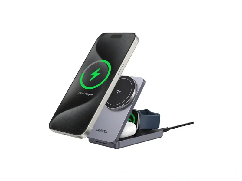 UGREEN Qi2 25W MagFlow 3-in-1 Magnetic Wireless Charger