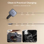 UGREEN 90W Retractable Cable With Type-C Car Charger