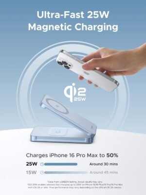 UGREEN Qi2 2 in 1 Magnetic Wireless Charger 25W