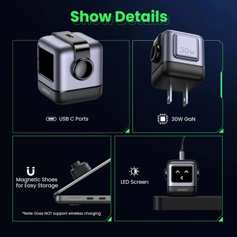 Ugreen UNO X622 QPai Robot 30W GaN Charger 1 USB-C – 35189