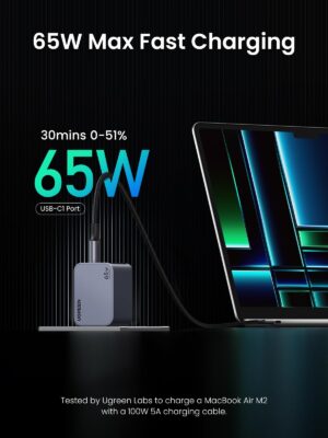 UGREEN Nexode Pro 65W 3-Port Charger 25263