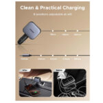 UGREEN 60W 2C1A Car Charger with Retractable Cable