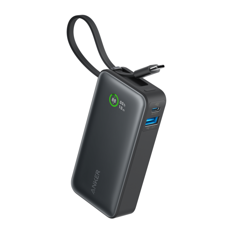 Anker 30W 10000Mah Nano Power Bank Built-In USB-C Cable