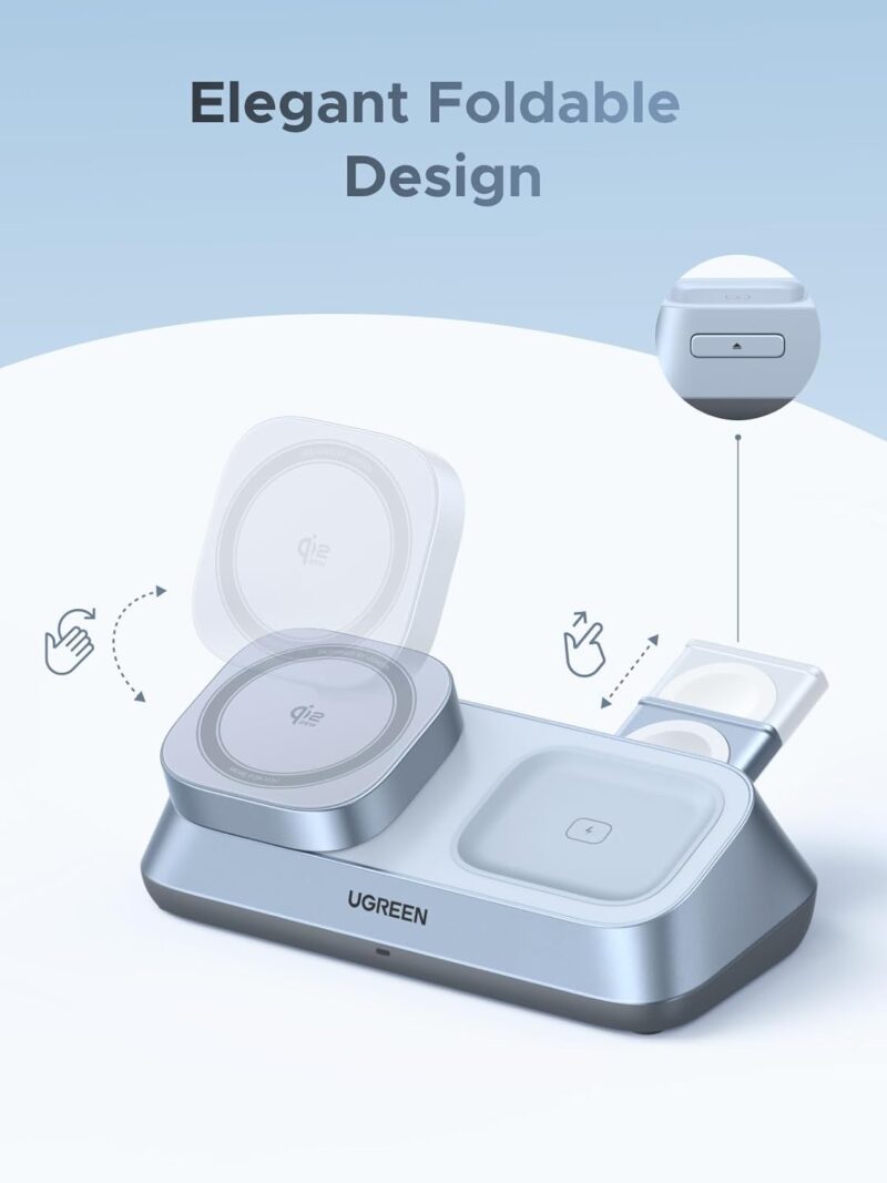 UGREEN 55676 25W Qi2 3-in-1 MagFlow Wireless Charging Stand