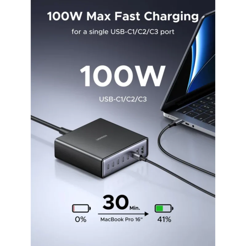 UGREEN 55763 200W 8-Ports GaN Desktop Fast Charger