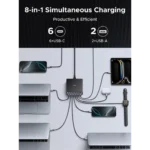 UGREEN 55763 200W 8-Ports GaN Desktop Fast Charger