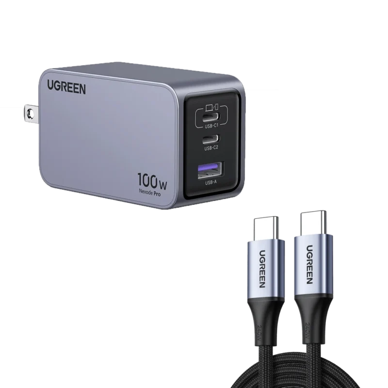 UGREEN Nexode Pro 100W 3-Port GaN Mini Fast Charger 15201