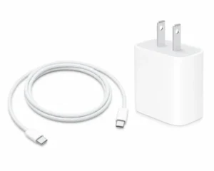 Apple USB-C to C Cable Nylon | 20W USB-C Power Adapter 2-Pin Bundle Box Pulled