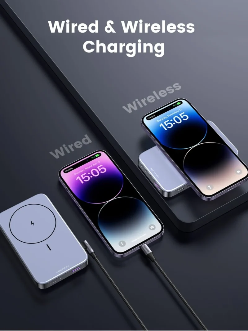 UGREEN PB206 10000 mAh Magnetic Wireless Power Bank 20W