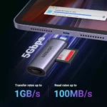 UGREEN USB-C to SD/TF Card Reader 2-in-1 5Gbps Card Adapter 50704 UGREEN USB-C to SD/TF Card Reader 2-in-1 5Gbps Card Adapter 50704